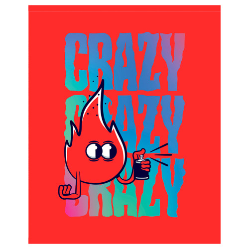 Тетрадь общая BG "Crazy", А5, 48 листов в клетку, на скрепке