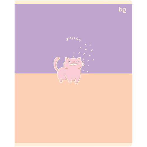 Тетрадь общая BG "Smile", А5, 48 листов в клетку, на скрепке