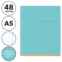 Тетрадь общая BG "Тиффани", А5, 48 листов в клетку, soft-touch ламинация, на скрепке