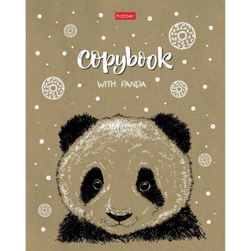 Тетрадь общая Hatber "Милые зверьки", А5, 48 листов в клетку, крафт-картон, на скрепке, ассорти