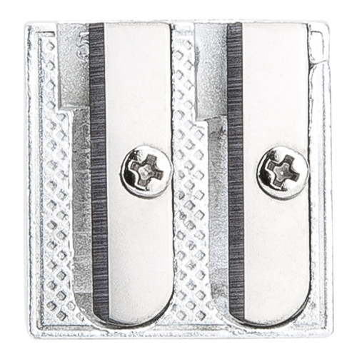 Точилка DELI "39762", металлическая, 2 отверстия, серебро