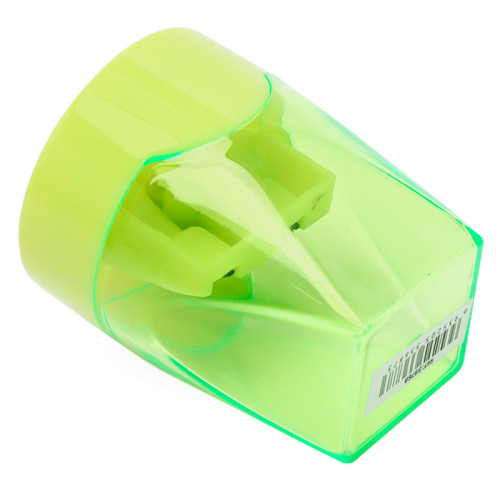 Точилка DELI "Bali" пластиковая, 2 отверстия, с контейнером, ассорти