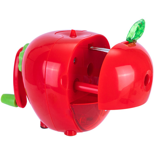 Точилка DELI "Blooming" Apple механическая, 1 отверстие, с контейнером, ассорти 