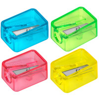 Точилка DELI "Comiko" EH034, пластиковая, 1 отверстие, ассорти