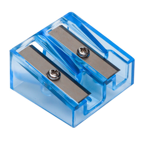 Точилка DELI "Comiko", пластиковая, 2 отверстия, с корпусом, ассорти