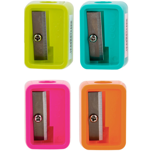 Точилка DELI "i Select" пластиковая, 1 отделение, ассорти