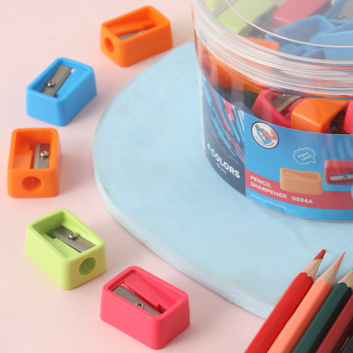 Точилка DELI "i Select" пластиковая, 1 отделение, ассорти