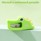 Точилка DELI "Magic Zoo Крокодил", пластиковая, 1 отверстие, зеленая