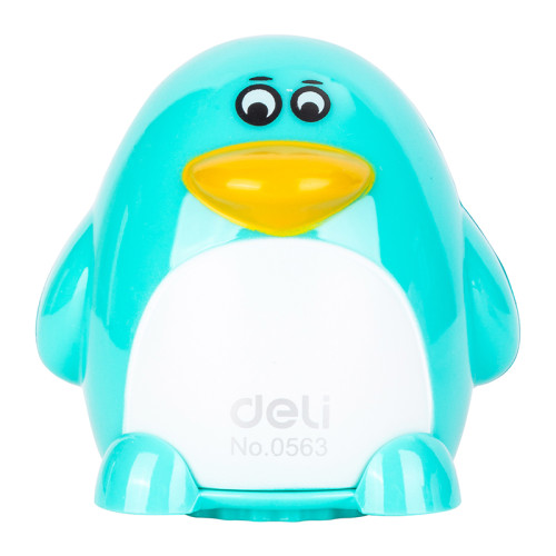 Точилка DELI "Magic Zoo" пингвин, 2 отверстия, с контейнером, ассорти