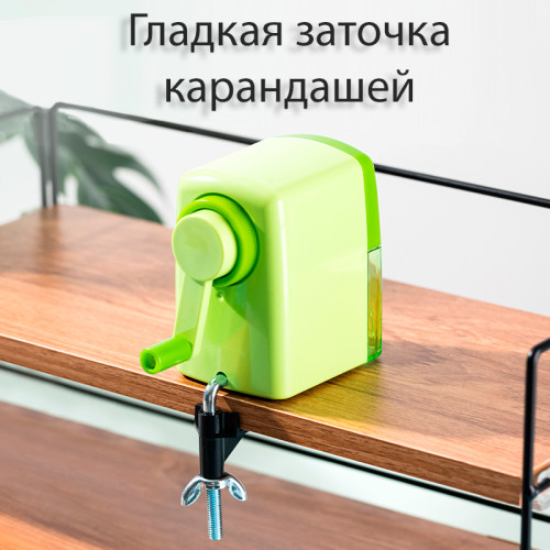 Точилка DELI "RIO" механическая, 1 отверстие, с контейнером, ассорти