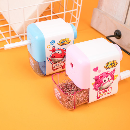 Точилка DELI "Super Wings" механическая, с контейнером, ассорти