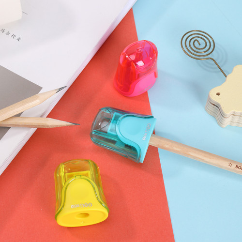 Точилка DELI "U-touch"  пластиковая, 1 отверстие, с контейнером, асоорти