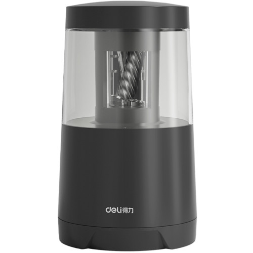 Точилка DELI "VA5" электрическая, с контейнером, черная