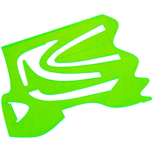 Трафарет графиков функций СТАММ, пластиковый, зеленый