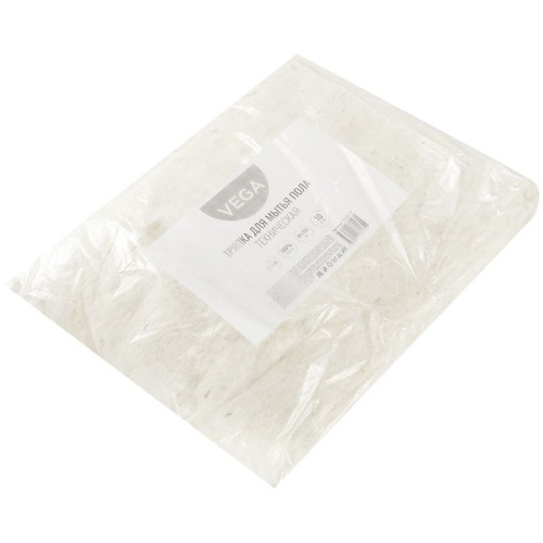 Тряпка для мытья пола техническая Vega, 80х100 см, хлопок, белая