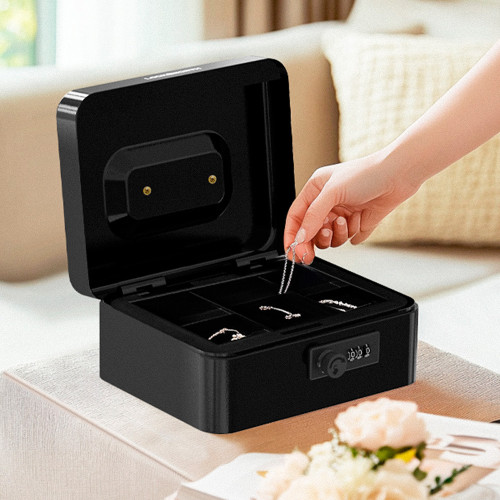 Ящик для денег LockSworth, 90х200х160 мм, 0,9 кг, сталь, черный