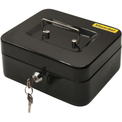 Ящик для денег Silwerhof, 90х200х160 мм, 0,917 кг, сталь, черный
