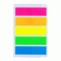 Закладки клейкие KUVERT "Sticky", 12 х 45 мм, пластиковые, 5 цв. х 25 листов