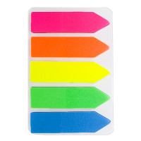 Закладки клейкие KUVERT "Sticky", 12 х 45 мм, стрелки, пластиковые,  5 цв х 25 листов