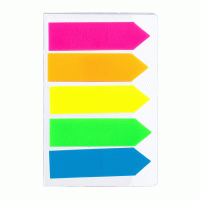 Закладки клейкие KUVERT "Sticky", 12 х 45 мм, стрелки, пластиковые,  5 цв х 25 листов