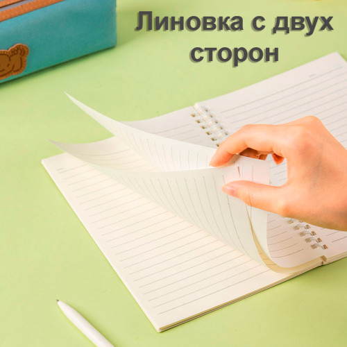 Записная книжка DELI "Linfini" на спирали, А5, 60 листов в линейку, ассорти