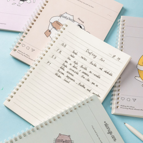 Записная книжка DELI "Stangram" на спирали, А5, 60 листов в линейку, ассорти