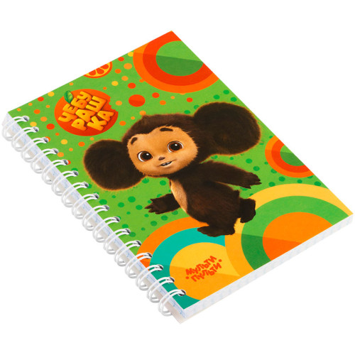 Записная книжка Мульти-Пульти "Чебурашка" А6, 80 листов на гребне, клетка