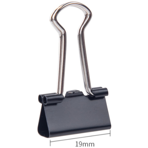 Зажимы для бумаг DELI,  19 мм, черные, (12 шт.)