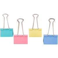 Зажимы для бумаг DELI "RIO", 41 мм, цветные, (12 шт.)