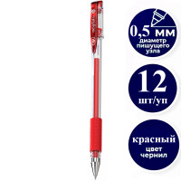 Ручка гелевая DELI "6600" 0,5 мм, красная