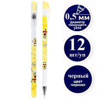 Ручка гелевая DELI "SpongeBob" 0,5 мм, черная
