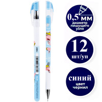 Ручка гелевая DELI "SpongeBob" 0,5 мм, синяя
