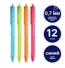 Ручка шариковая DELI "Q52" автоматическая, 0,7 мм, корпус ассорти, синяя