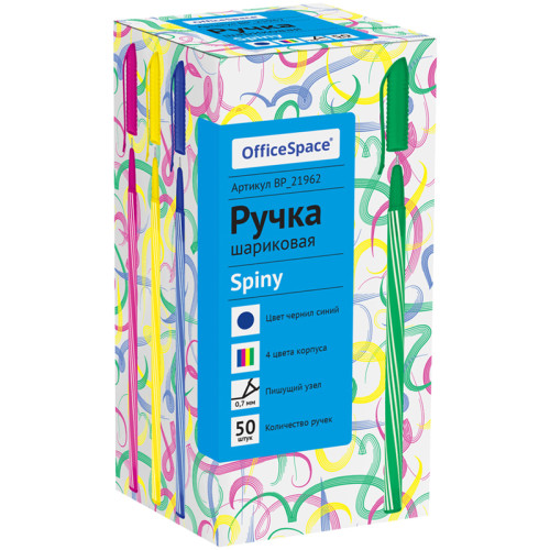 Ручка шариковая OfficeSpace "Spiny", 0,7 мм, синяя Ручка шариковая OfficeSpace "Spiny", 0,7 мм, синяя