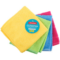 Салфетка из микрофибры OfficeClean "Универсальная", 25х25 см, 4 шт 