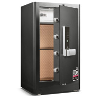 Сейф DELI "4117G" биометрический + электронный замок + ключ, 430х400х710  мм, 87 кг, черный