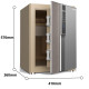 Сейф DELI "4156G" биометрический + электронный замок + ключ + WiFi, 410х360х570 мм, 70,5 кг, бежевый