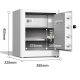 Сейф DELI "AE130" биометрический + электронный замок + ключ, 380х320х450 мм, 21,9 кг, белый
