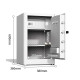 Сейф DELI "AE131" биометрический + электронный замок + ключ, 380х360х600 мм, 29 кг, белый