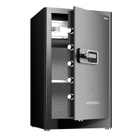 Сейф DELI "AE132" биометрический + электронный замок + ключ, 480х420х800 мм, 44 кг, черный