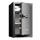 Сейф DELI "AE132" биометрический + электронный замок + ключ, 480х420х800 мм, 44 кг, черный