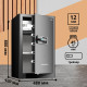 Сейф DELI "AE132" биометрический + электронный замок + ключ, 480х420х800 мм, 44 кг, черный