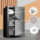 Сейф DELI "AE132" биометрический + электронный замок + ключ, 480х420х800 мм, 44 кг, черный