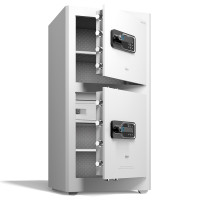 Сейф DELI "AE134" биометрический + электронный замок + ключ, 490х440х1000 мм, 61 кг, белый