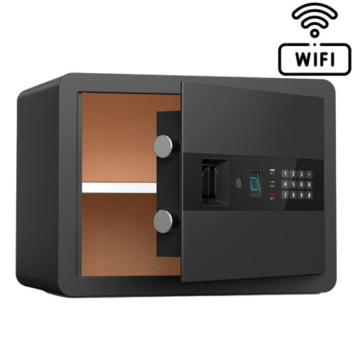 Сейф DELI "AE210" биометрический + электронный замок + ключ + Wi-Fi, 300х400х300 мм, 11 кг, черный Сейф DELI "AE210" биометрический + электронный замок + ключ + Wi-Fi, 300х400х300 мм, 11 кг, черный