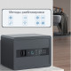 Сейф DELI "AE210" биометрический + электронный замок + ключ + Wi-Fi, 300х400х300 мм, 11 кг, черный