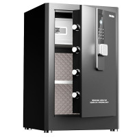 Сейф DELI "AE581-Z" биометрический + электронный замок + ключ, 380х360х600 мм, 26 кг, черный
