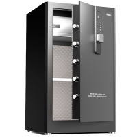 Сейф DELI "AE582-Z" биометрический + электронный замок + ключ, 480х420х800 мм, 40 кг, черный