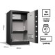 Сейф DELI "AE873" электронный замок + ключ, 380х360х600 мм, 27,5 кг, черный