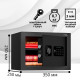 Сейф DELI "ET530" электронный замок + ключ, 350х250х250 мм, 5,3 кг, черный